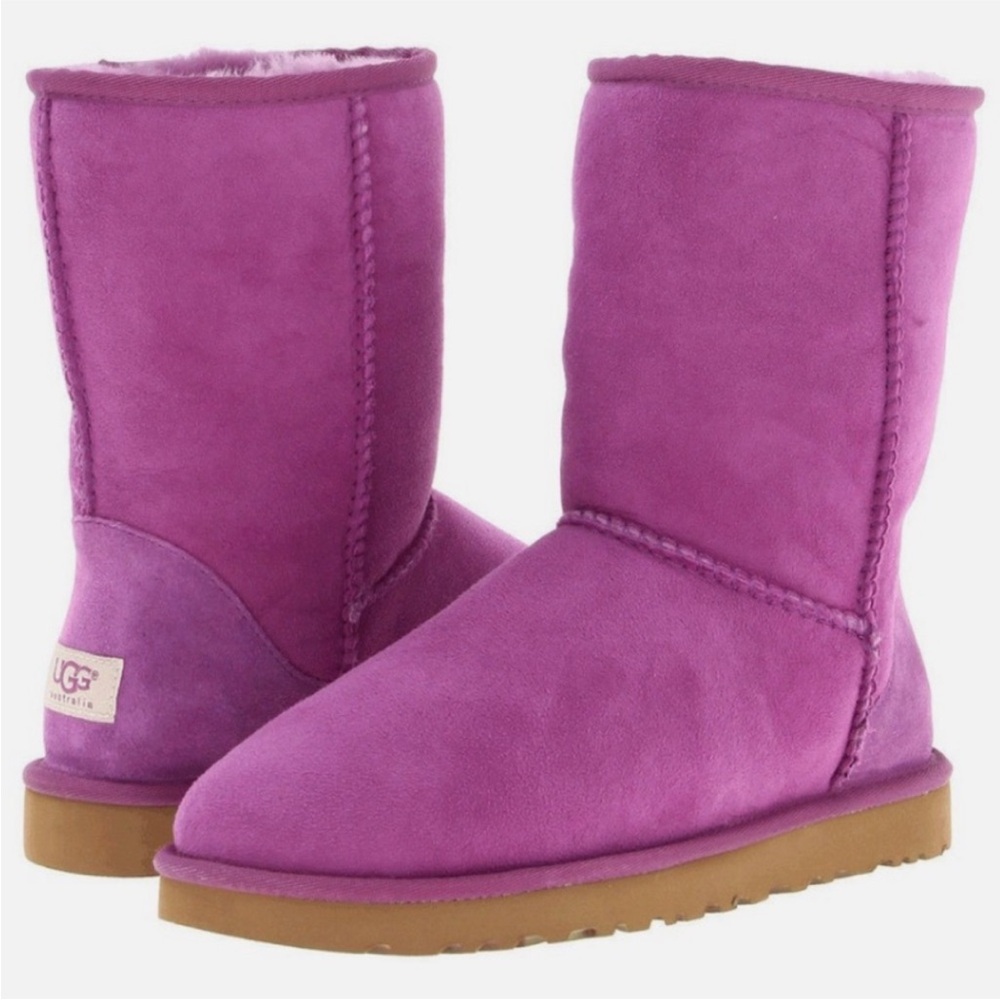 Kids Purple Suede Winter Boots